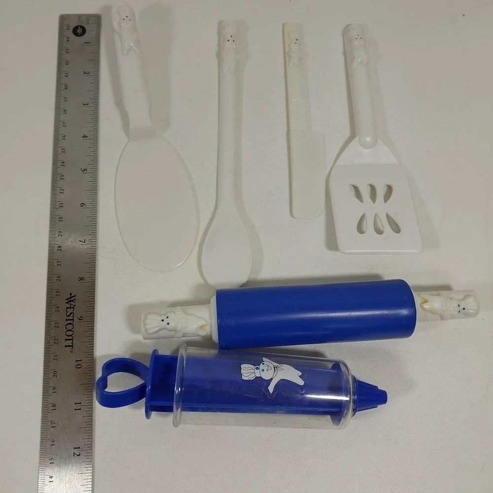 Vtg Pillsbury Doughboy Kid Baking‎ Cooking Icing Utensils Lot Of 6